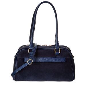Isabella Rossetti Kiki27 Suede Shoulder Bag, Blue